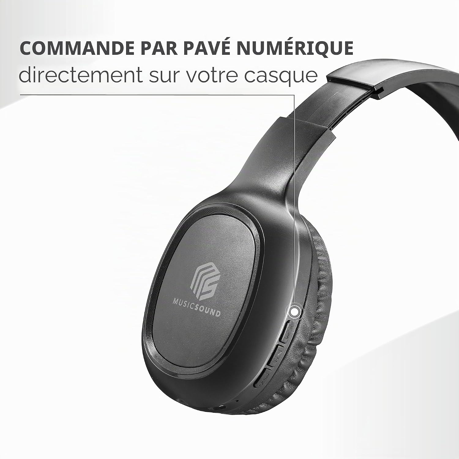 Detalle de Music Sound Casque Bluetooth Basic — confort et autonomie pour écouter en déplacement
