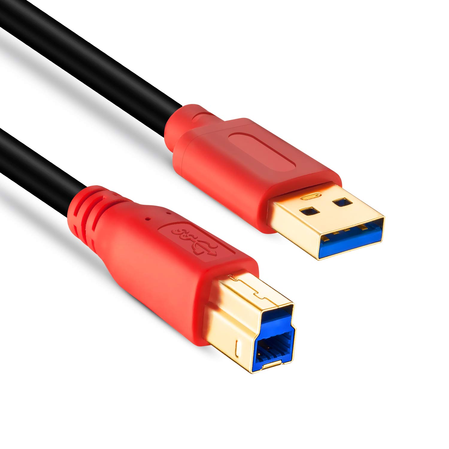 Thumbnail 2 de TanQY USB 3.0 A to B Male Cable (0.5M) – Red