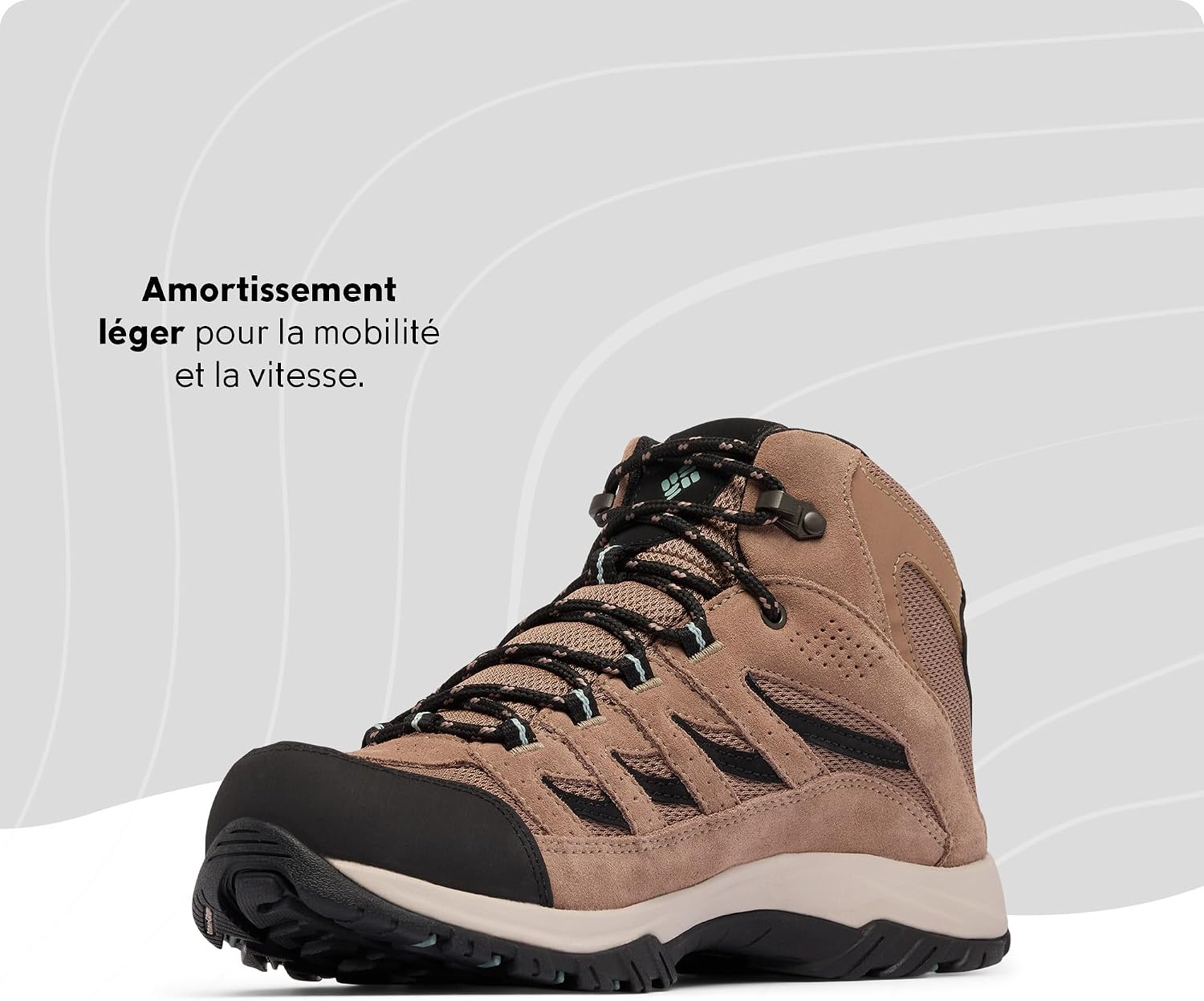 Detalle de Columbia Crestwood Mid Waterproof: bottes de trekking imperméables pour homme, taille moyenne