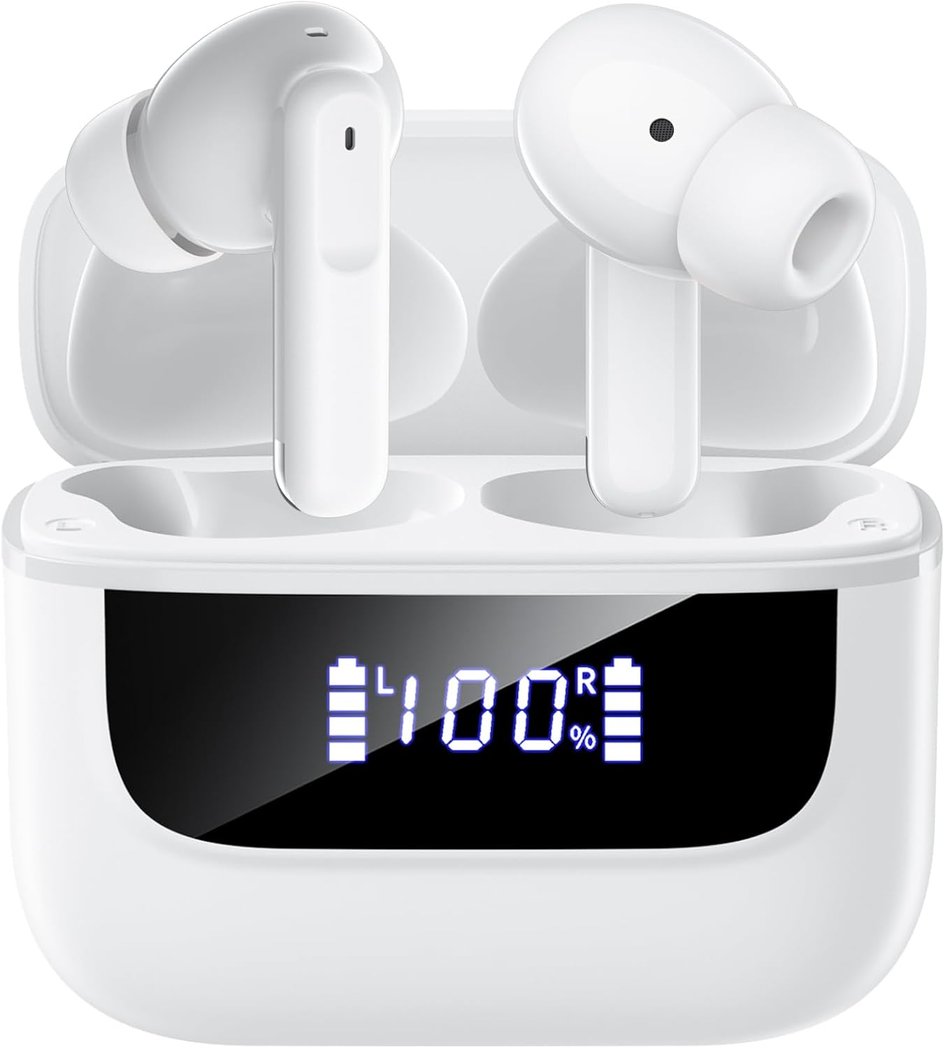 Detalle 2 de Wireless Earbuds with Bluetooth 5.4 — HiFi Stereo, 6 MEMS Mics, 48H Playtime, IPX7, UK Version