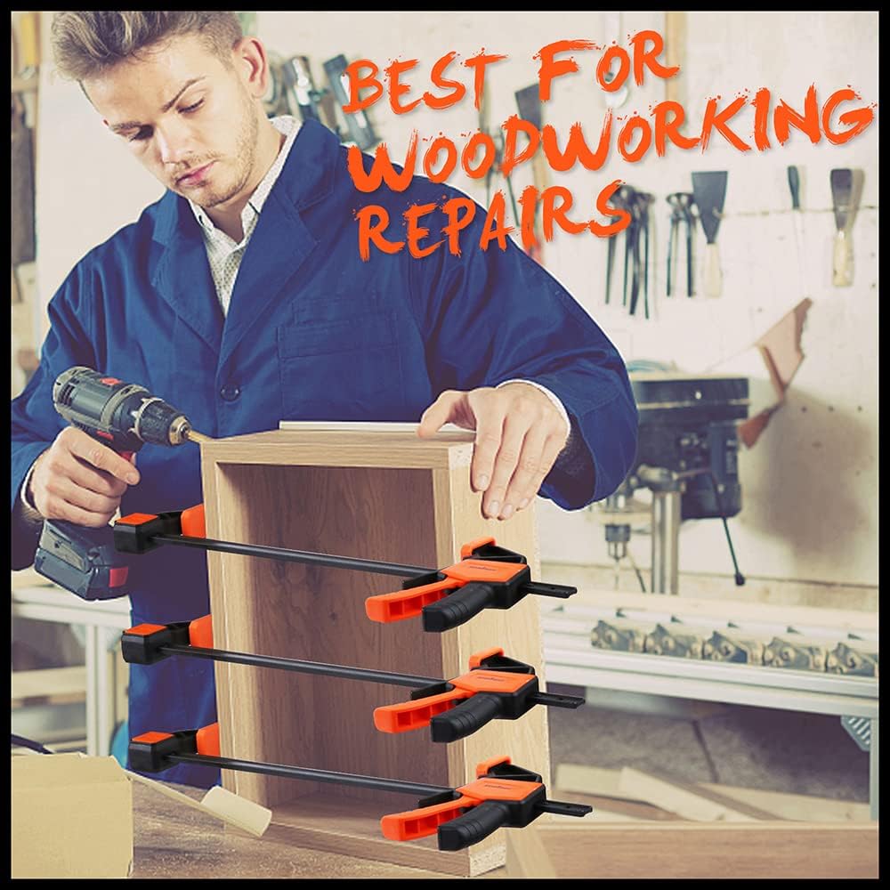 Thumbnail 6 de HORUSDY 88008 8-Piece Bar Clamp Set, 6" and 12", 150-lb Capacity