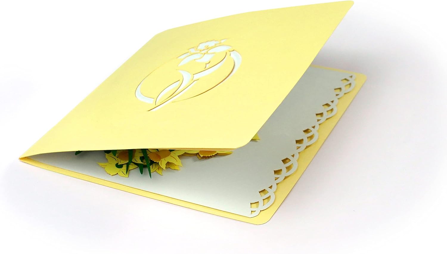 Thumbnail 4 de CUTPOPUP Daffodils Pop Up Karte – 3D-Geburtstagskarte mit Notiz, ideal für Mama, Oma oder Schwiegermutter
