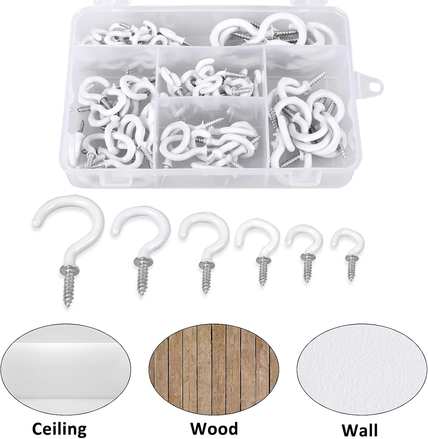 Detalle de Romeda Ceiling Hooks, 90-Piece Set