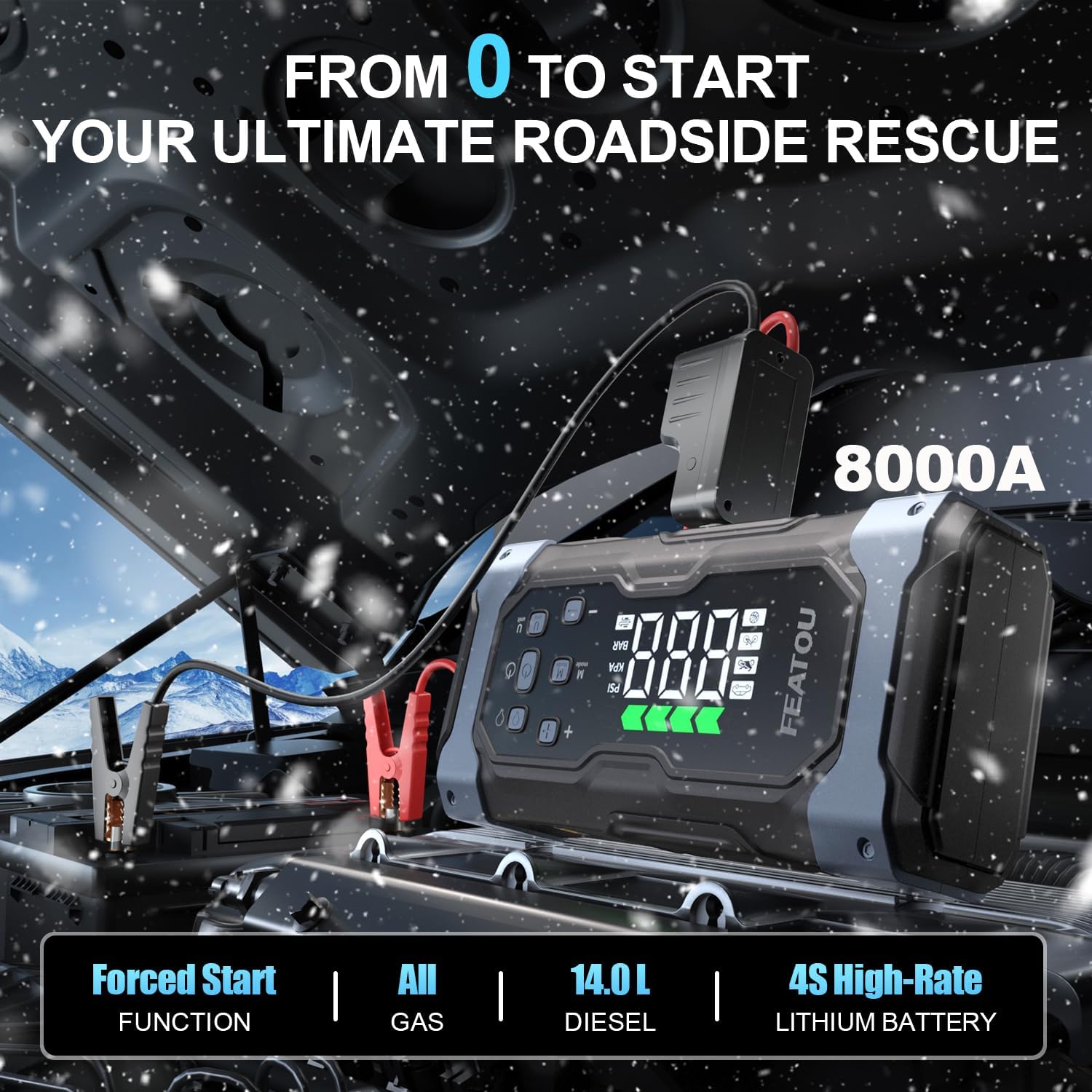 Thumbnail 1 de EV Car Essential 8000A Jump Starter