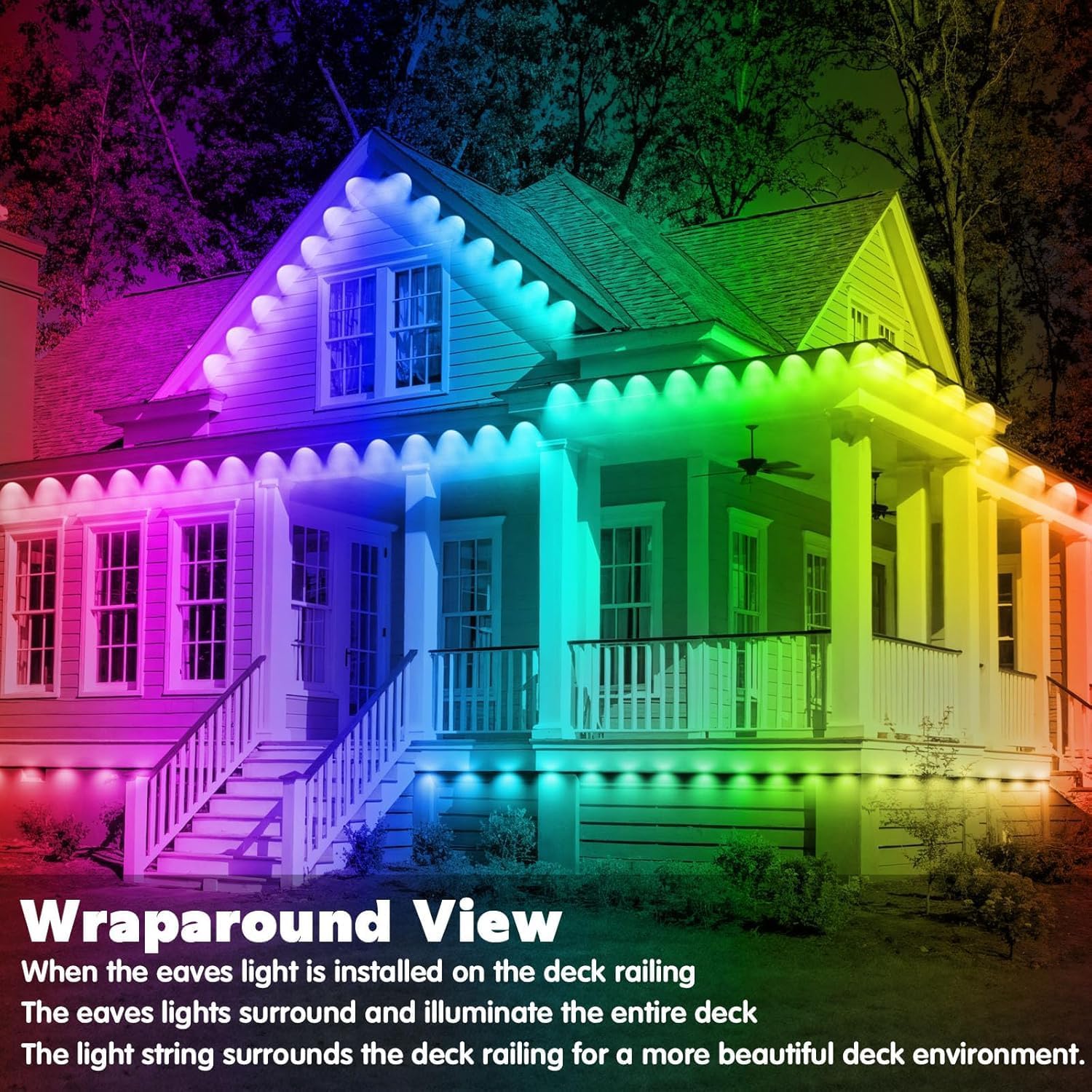 Detalle 1 de FBZ 300FT Permanent Outdoor Lights, RGB App Control, IP67 Waterproof