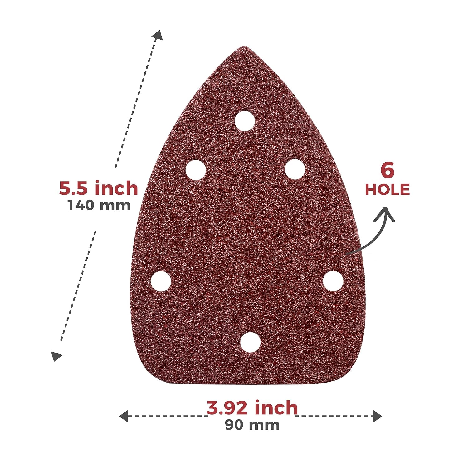 Detalle 2 de S SATC 50-Piece Mouse Sander Sandpaper, 9 Grits, 5-Hole Hook-and-Loop