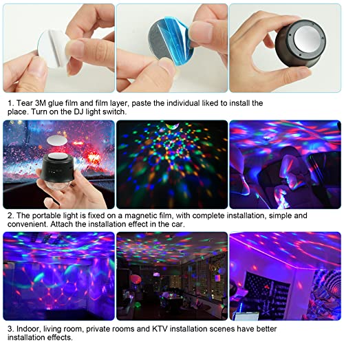 Thumbnail 6 de URAQT Mini Discokugel Licht – tragbares USB-Diskolicht mit Sprachsteuerung und Mixfarben