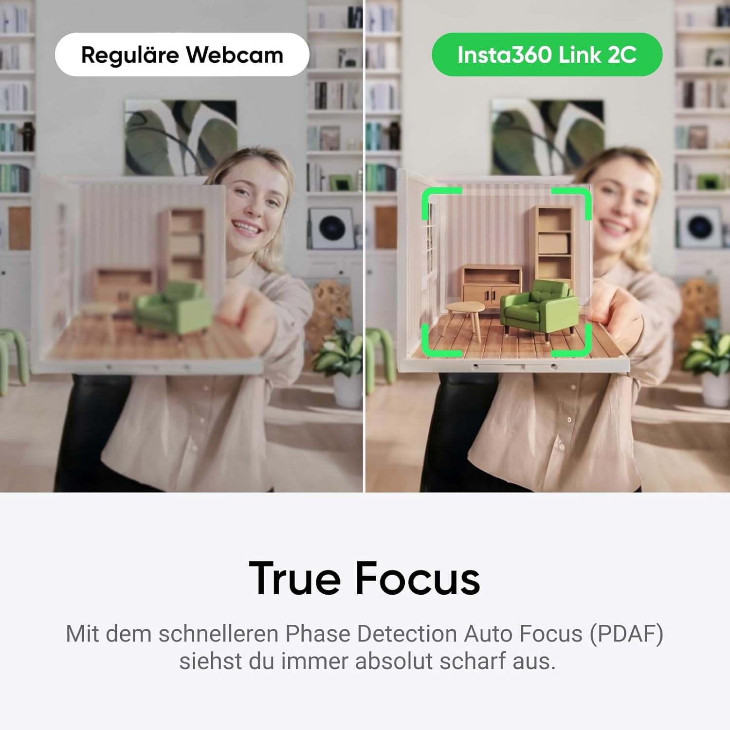 Thumbnail 5 de Insta360 Link 2C Standard Bundle Polarweiß – 4K Webkamera mit intelligenter Auto-Fokussierung und Gestensteuerung