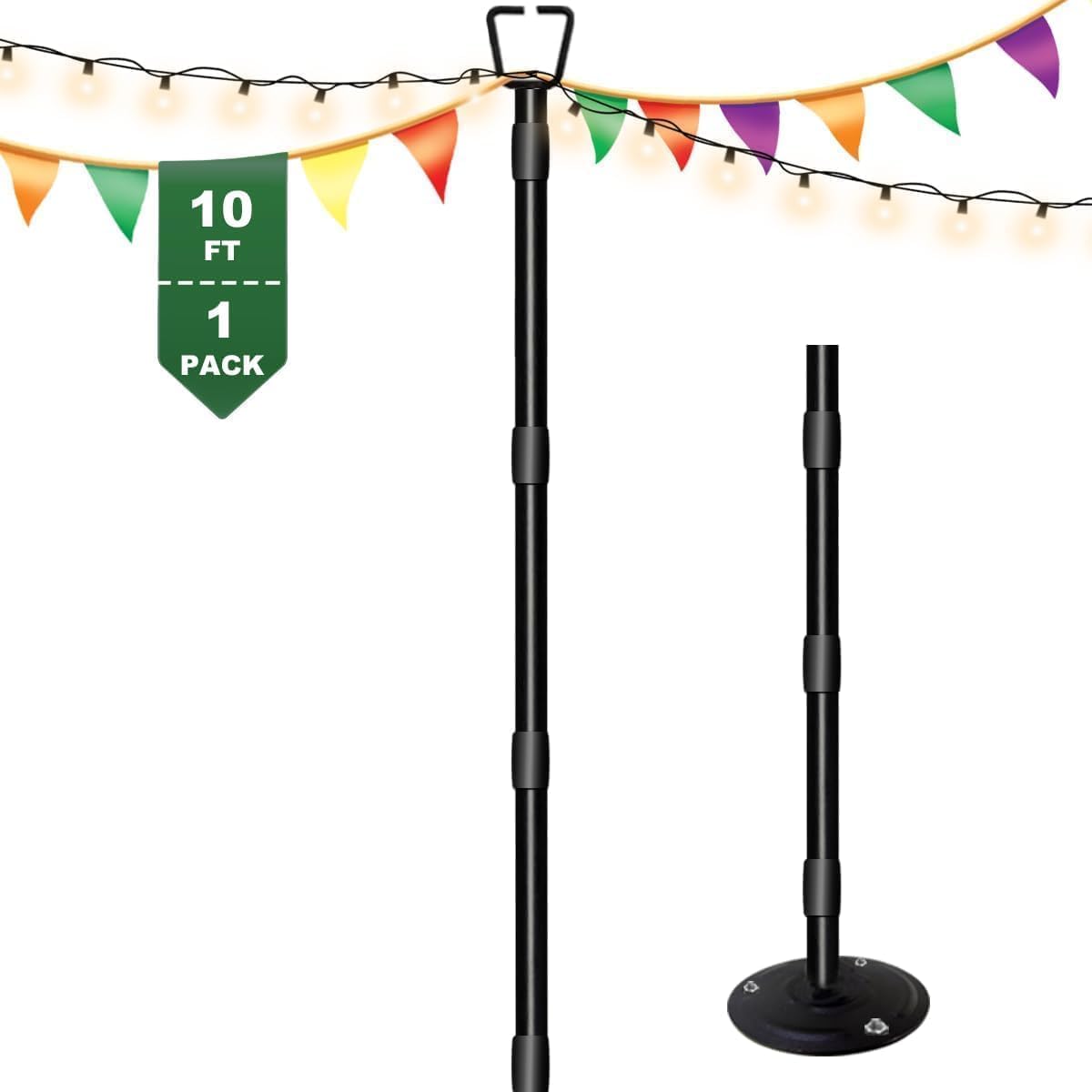 Detalle de HoldOneLight String Light Pole 10 ft Outdoor