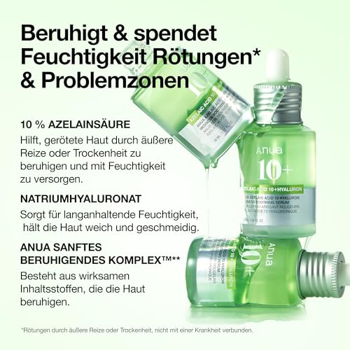 Detalle 2 de ANUA Azelaic Acid 10 Hyaluron Redness Soothing Serum, 1.01oz