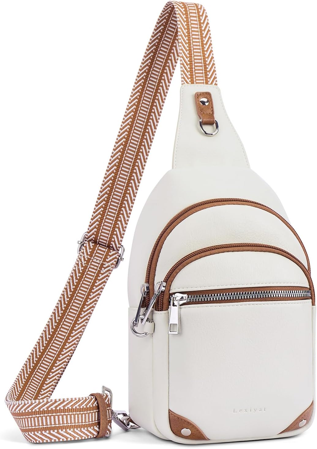 Detalle de Lexiyat Anti-Theft Crossbody Bag for Women – RFID Protected, Vegan Leather Sling