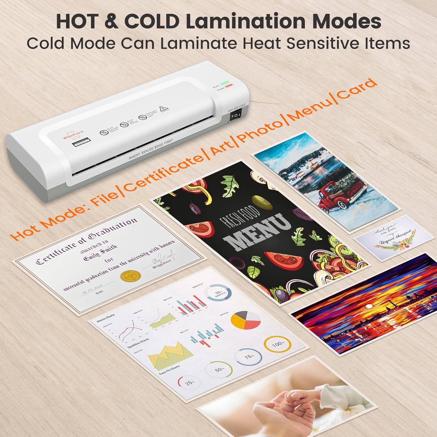 Thumbnail 1 de VidaTeco A4 laminator, 4 in 1 30 pouches