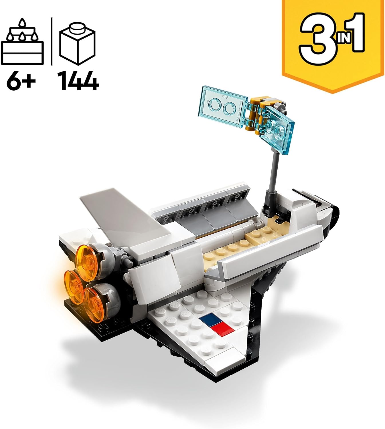 Thumbnail 2 de LEGO Creator 3 in 1 Space Shuttle 31134: 3 Builds in One Set for Ages 6+