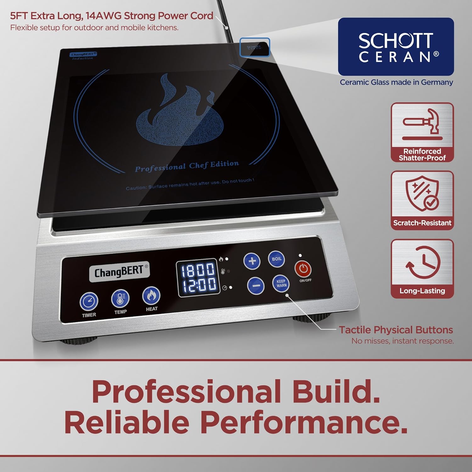 Detalle 2 de ChangBERT Induction Cooktop 1800W