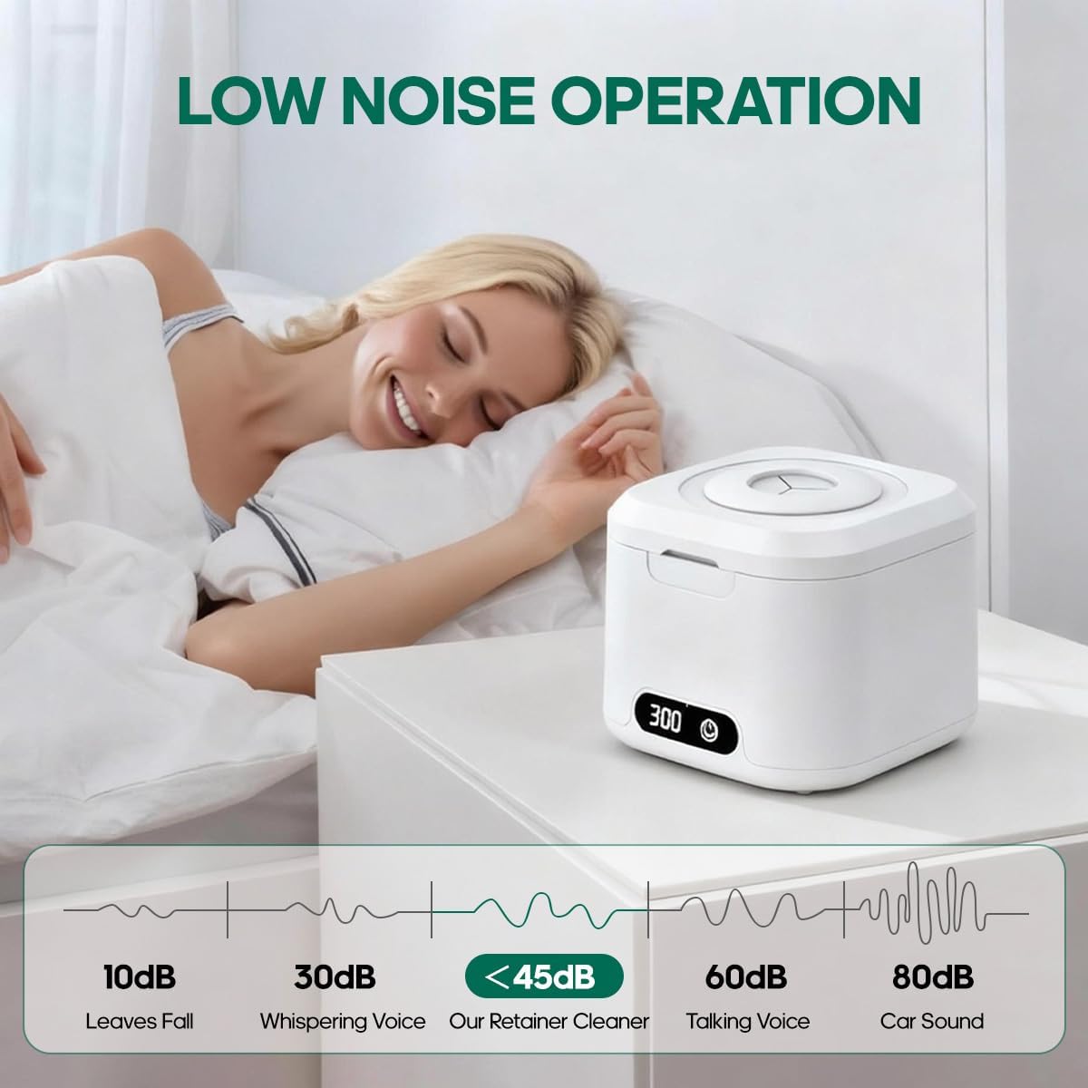 Thumbnail 6 de Upgraded Ultrasonic Retainer Cleaner Machine (49kHz) with 4-speed digital timer, 340ML tank