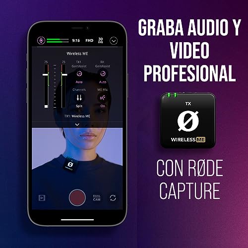 Detalle de RØDE Wireless ME: sistema de micrófonía inalámbrica ultracompacto con micrófonos integrados