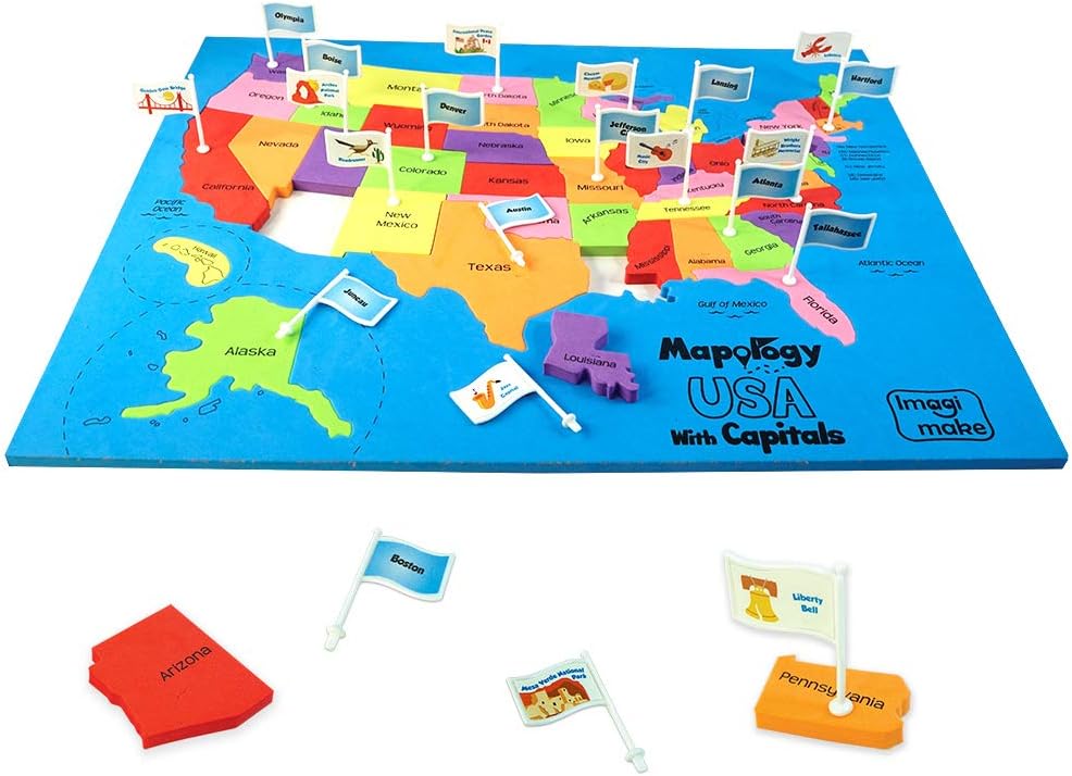 Detalle de Imagimake Mapology USA Map 50-piece 🧩