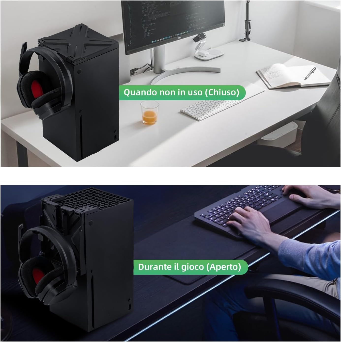 Thumbnail 6 de Wigearss Custodia per Xbox Series X con Supporto cuffie
