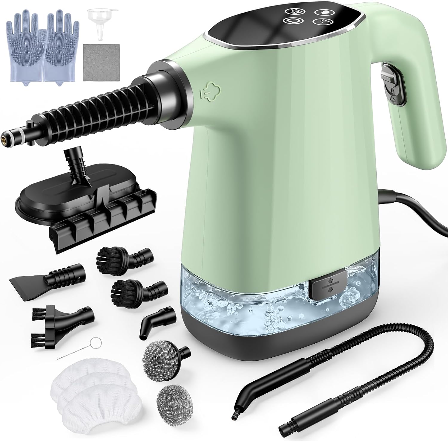 DOURARY Handheld Steam Cleaner: 1200W Portable Steam Cleaner with 18 Accessories