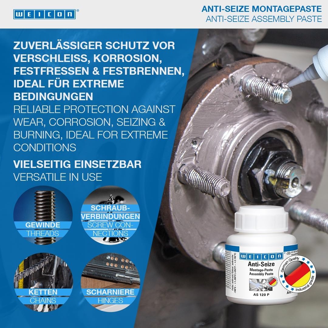Detalle 2 de WEICON 26000040 monteringspasta Anti-Seize, 400 g, värme- och korrosionsskydd
