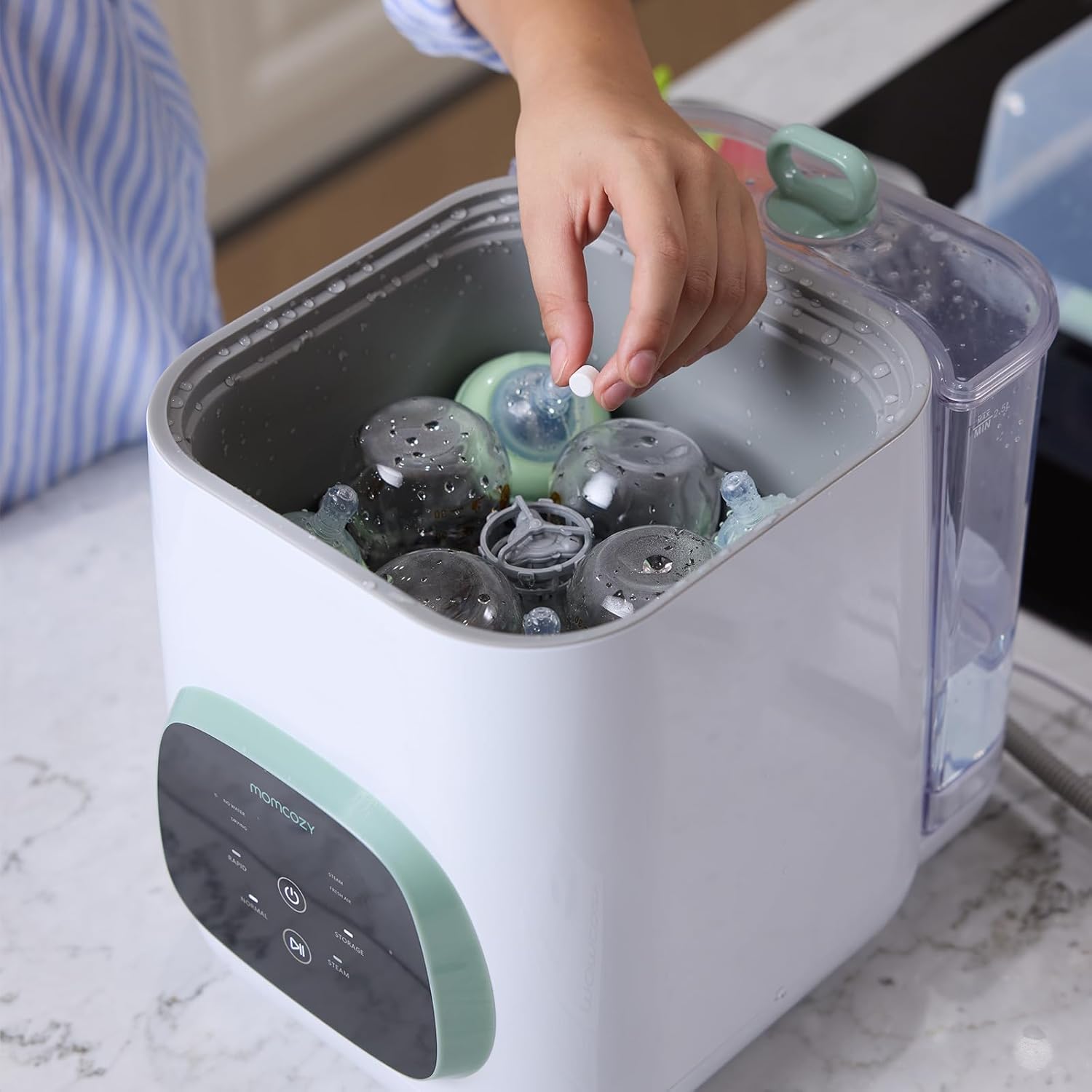 Detalle de Momcozy Official Washing Block for KleanPal Pro Baby Bottle Washer – 120 Tablets