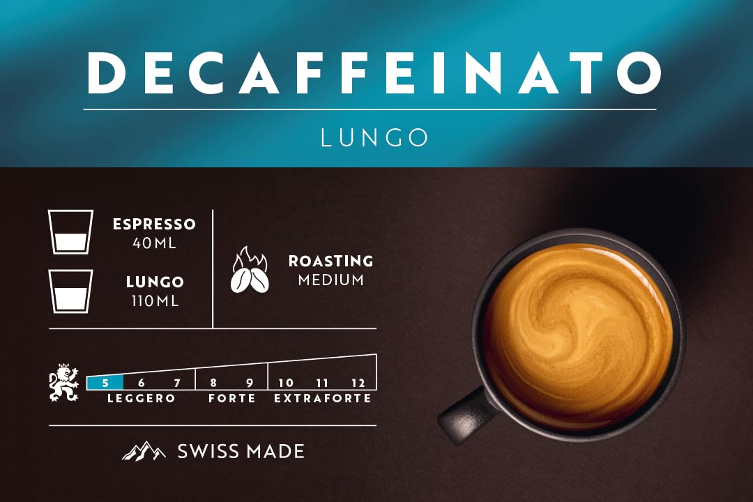 Detalle 2 de Café Royal Lungo Decaffeinato – Nespresso-kompatible Kaffeekapseln, 100 Kapseln