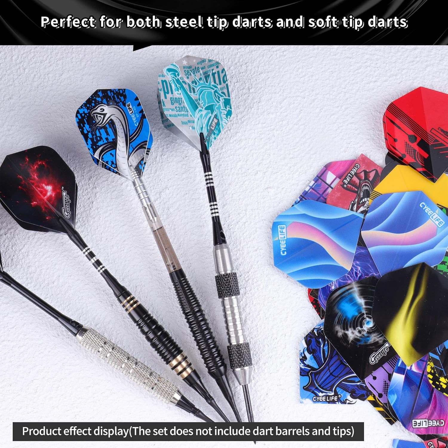 Thumbnail 4 de CyeeLife Standard Dart Flights 90 pcs dart flights
