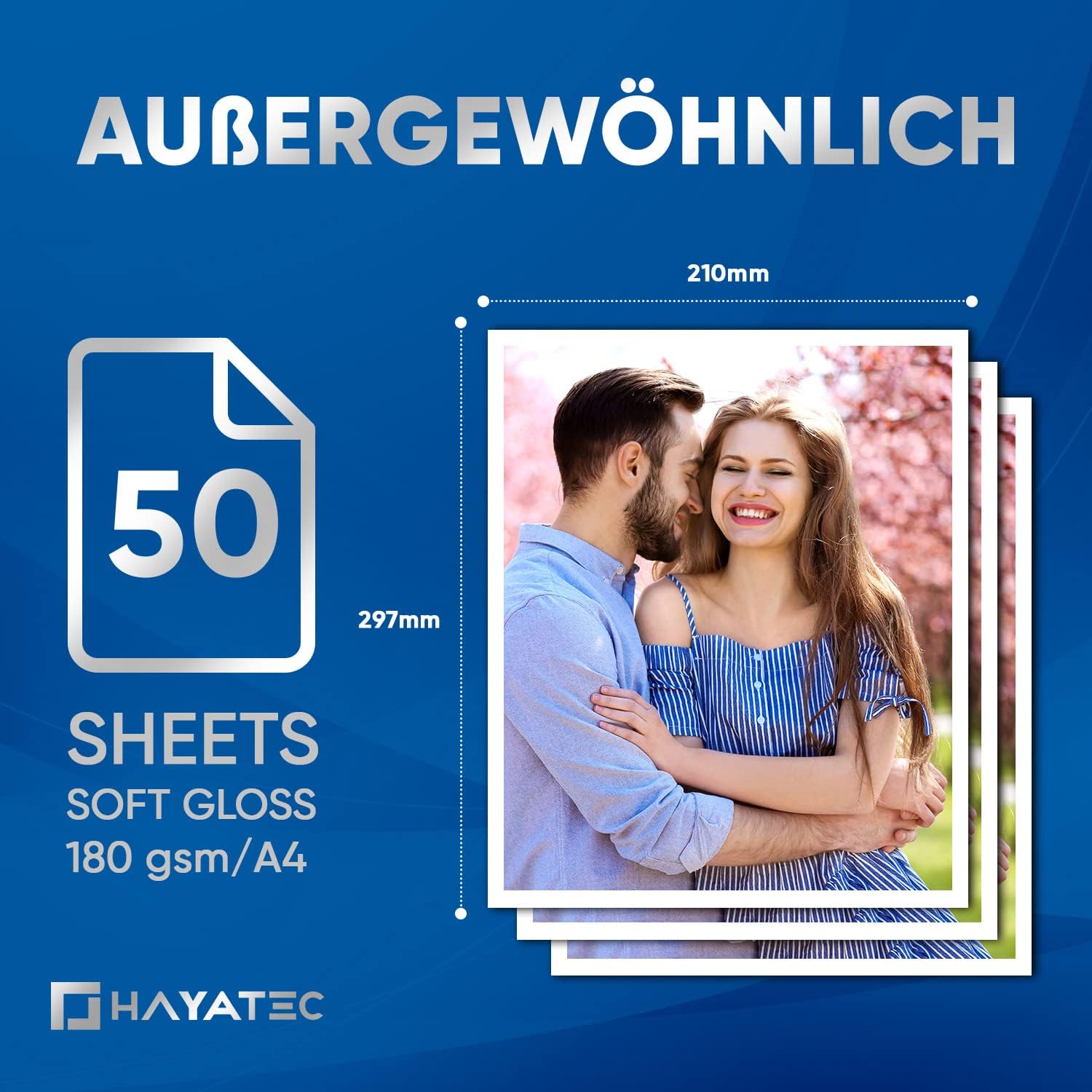 Detalle de 50 Blatt Fotopapier A4 180 g/m² hochglänzend
