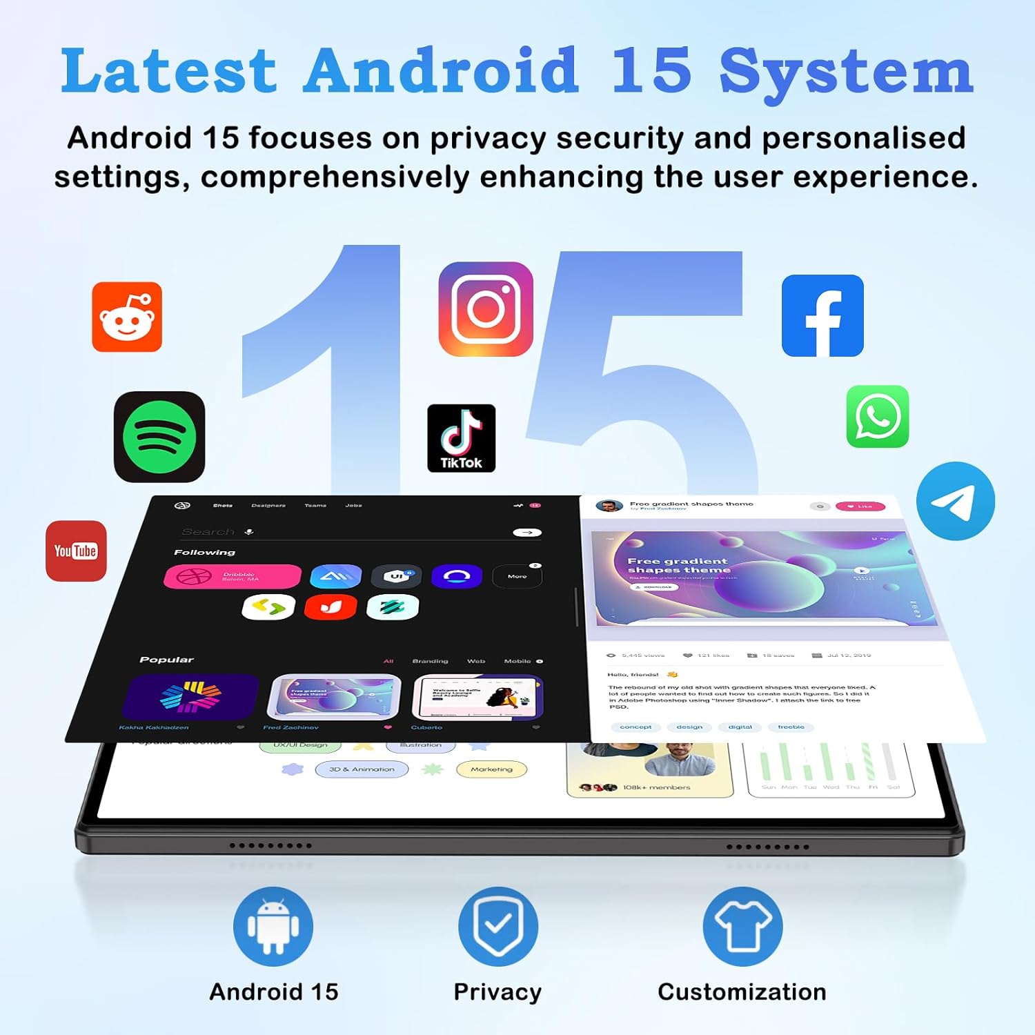 Thumbnail 2 de 10 inch Android tablet 30GB RAM 5G