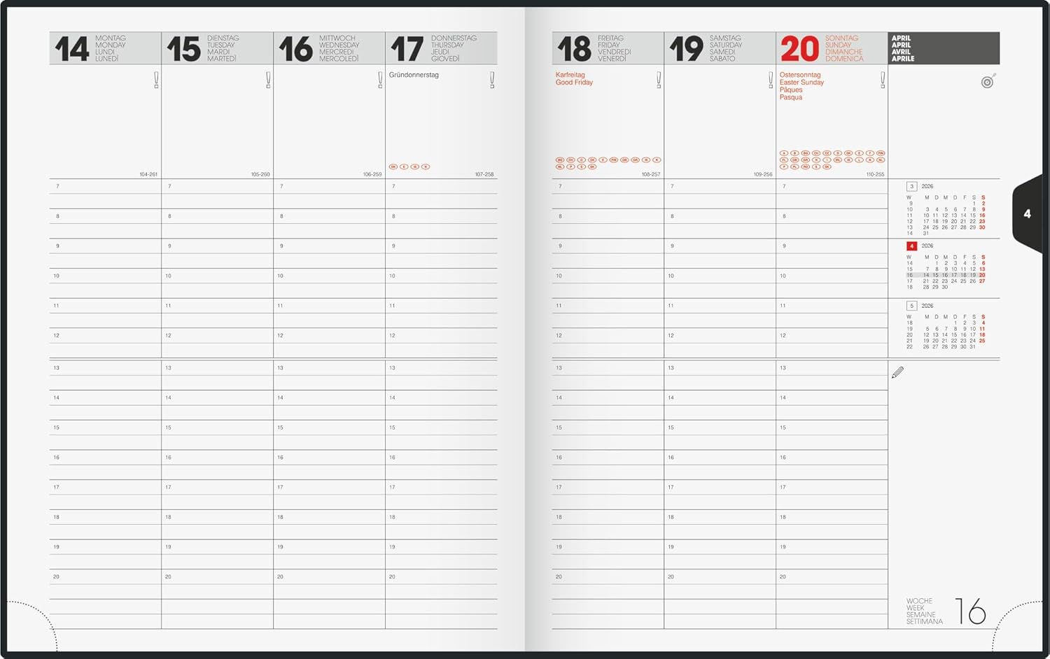 Thumbnail 2 de BRUNNEN Buchkalender Mod. Manager Wt 7 weektimer 26