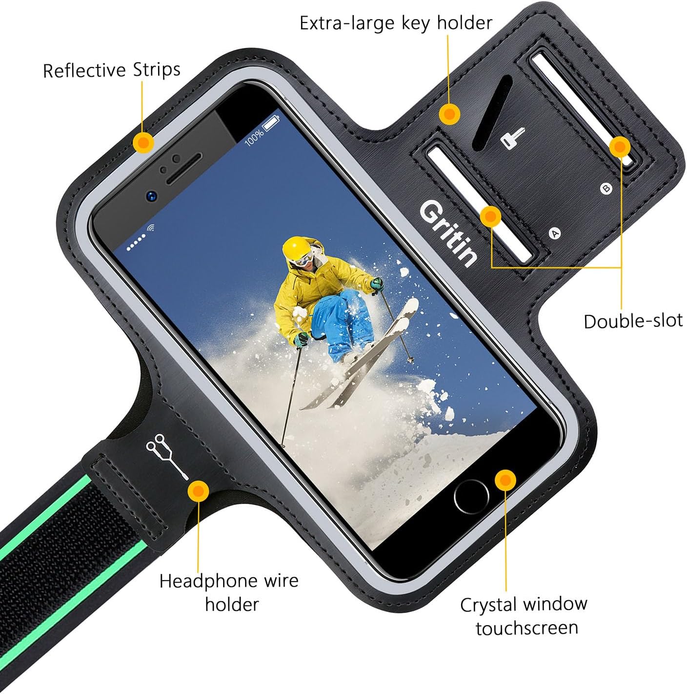 Thumbnail 1 de Gritin Running Armband for iPhone 6.1"