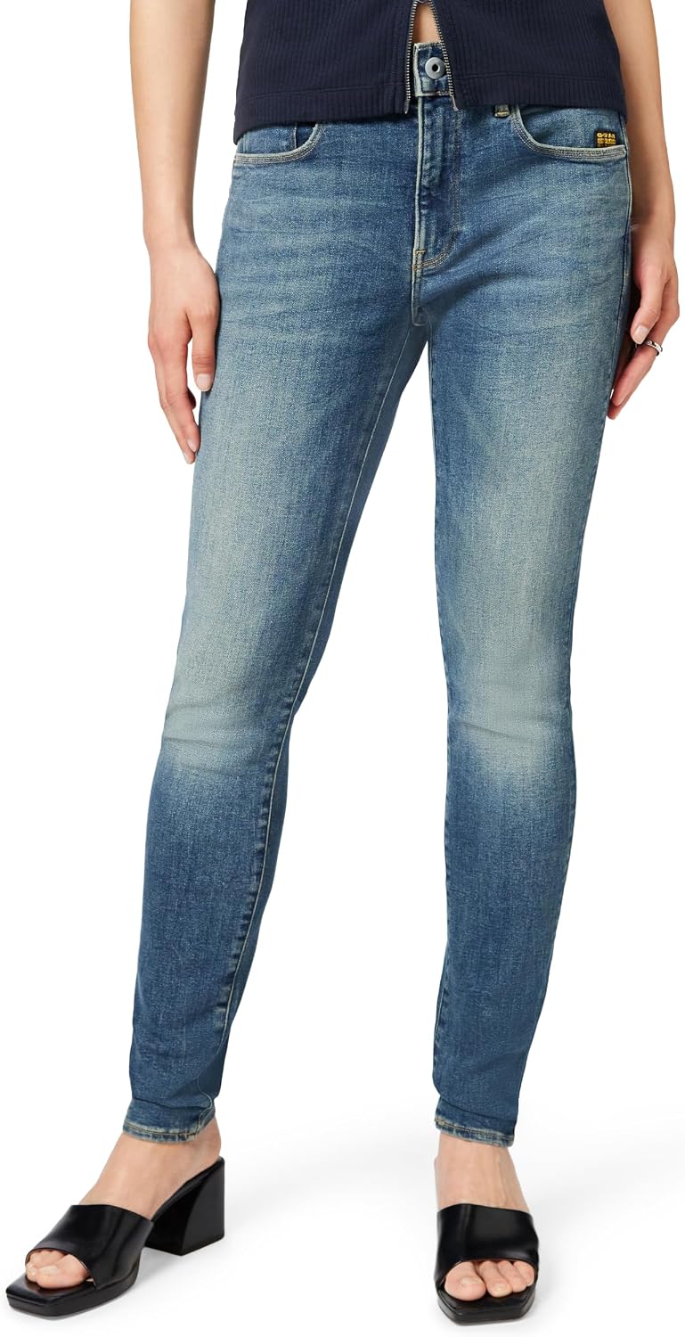Detalle de G-STAR Femme Bronson Army Paperbag Trousers bleu – 24W/32L, Rinsed D11623-A785-082