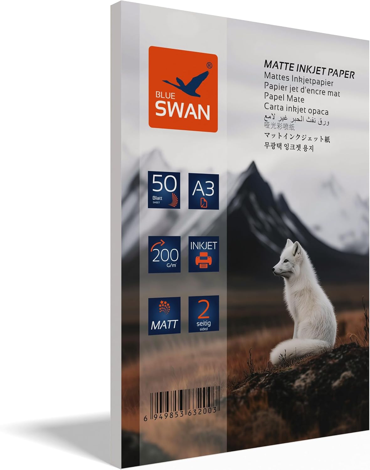 Detalle de BLUE SWAN Carta Fotografica Opaca A3 200 g/m², 50 Fogli - Opaca Bifacciale per Stampa Inkjet