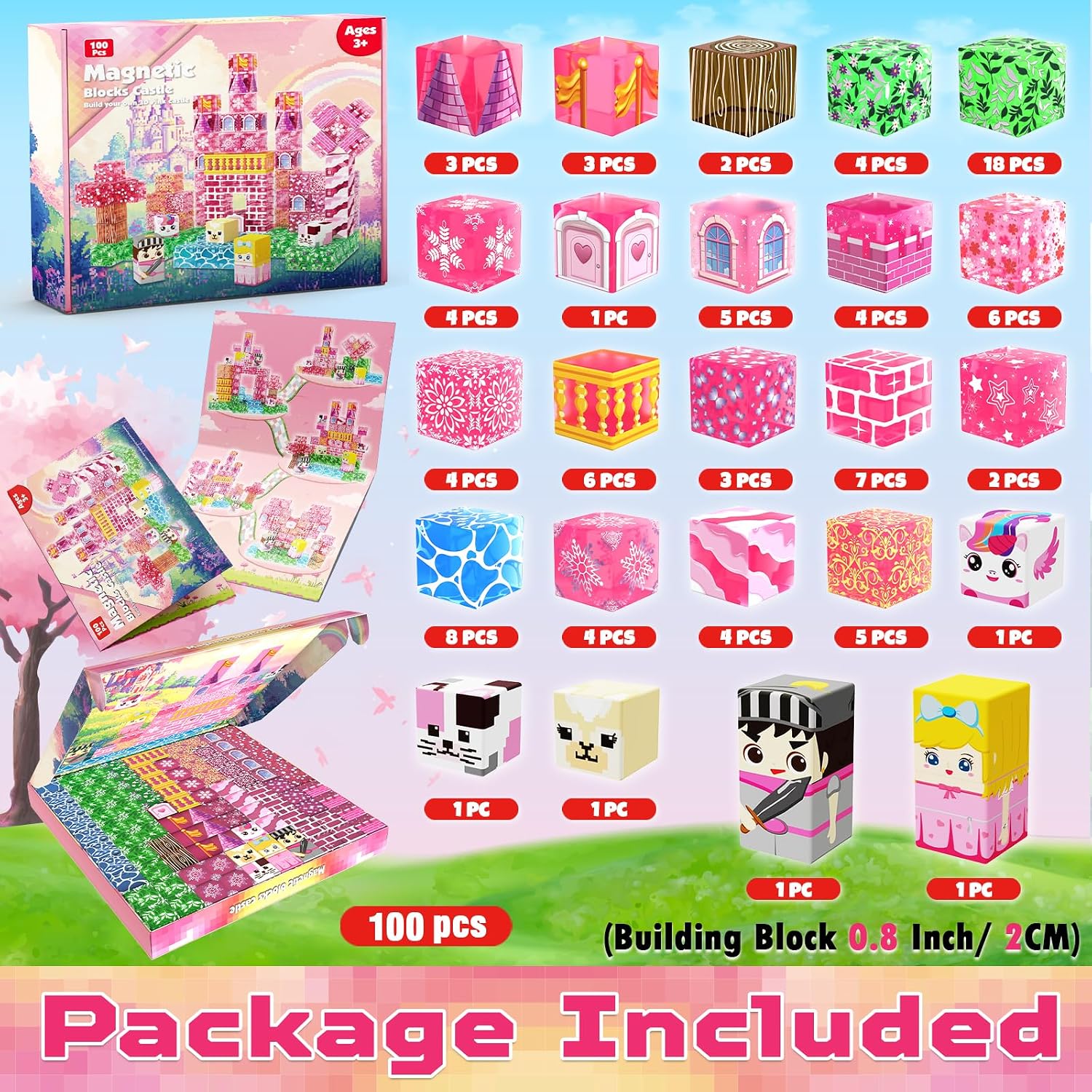 Detalle de Magnetic Blocks 100PCS magnetic building blocks