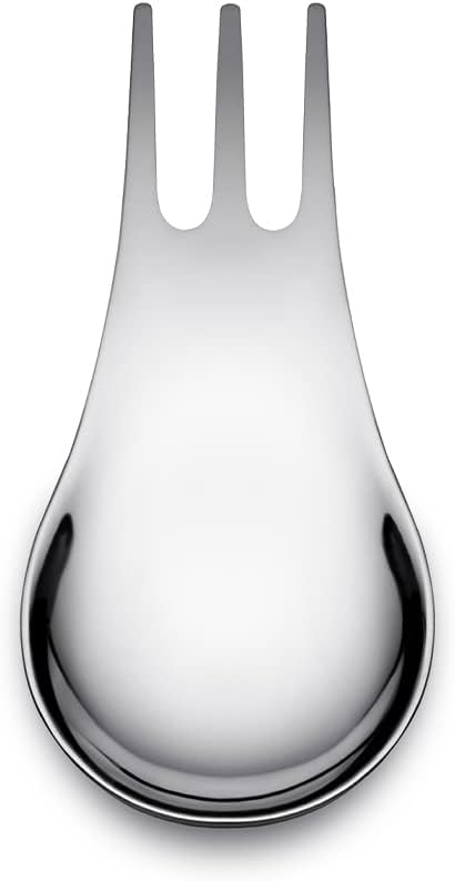 Detalle de Alessi Moscardino GIMR01S4: Set di Quattro Posate Multiuso, design compatto in acciaio 18/10