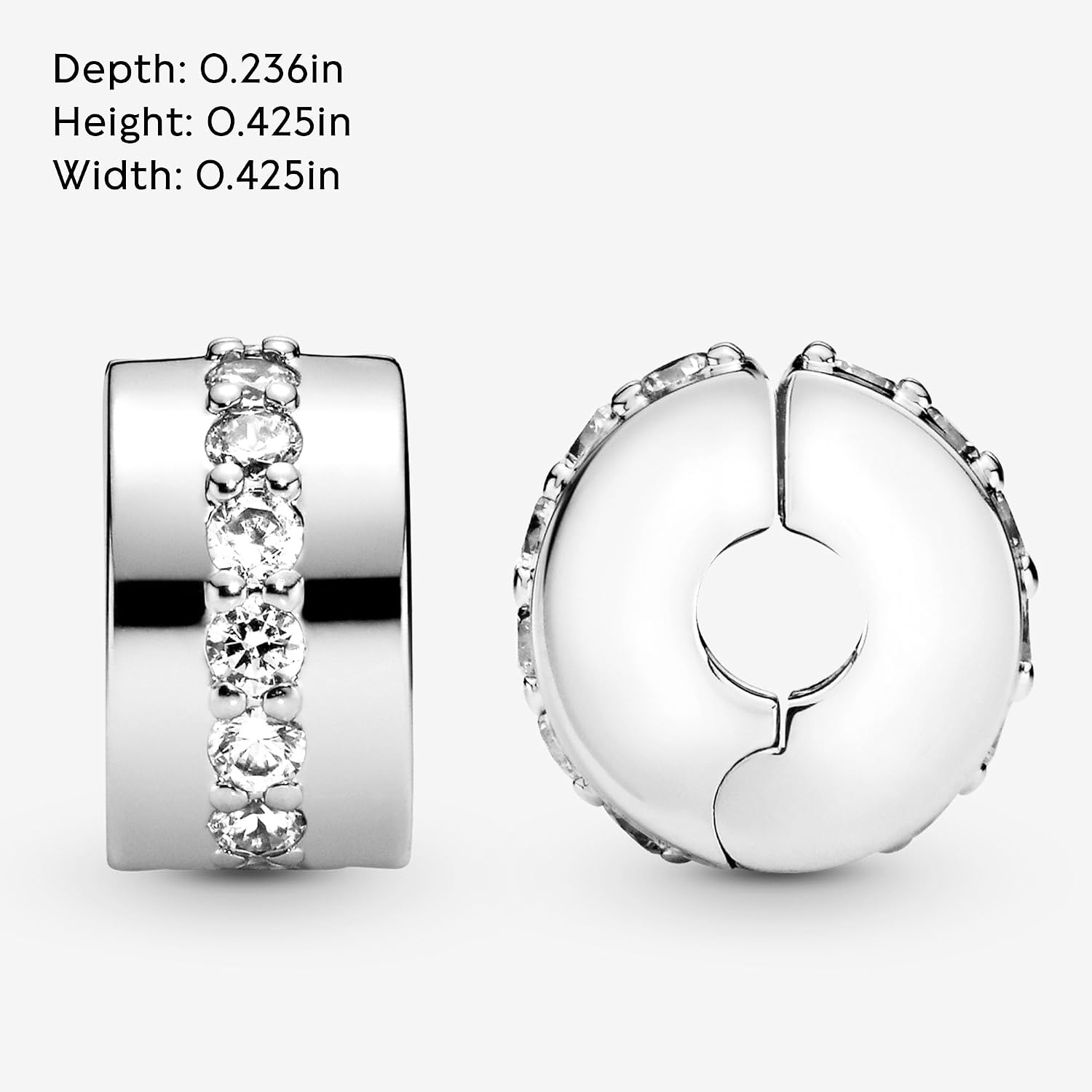 Thumbnail 6 de PANDORA Moments Glänzendes Band Clip – Sterling Silber (791972CZ)