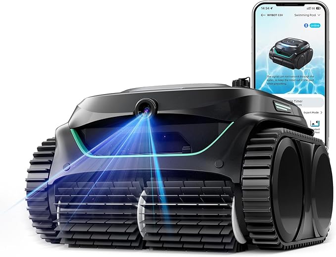 Detalle de WYBOT C2 Vision AI Robot de Piscina Sin Cable 💦