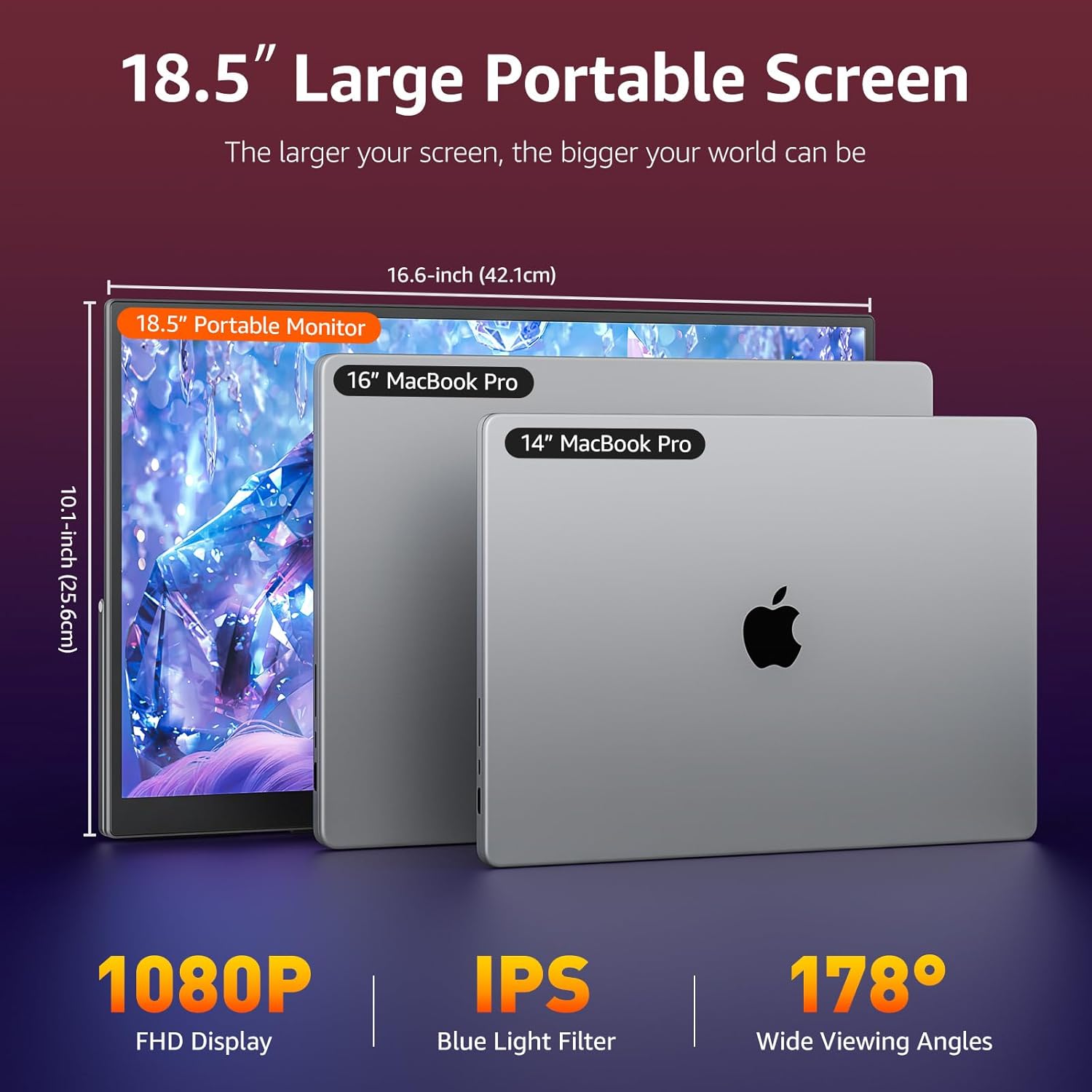 Thumbnail 3 de VisionOwl 18.5-Inch Portable Monitor