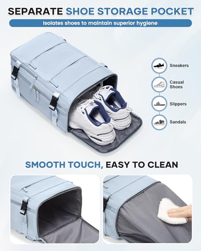 Thumbnail 5 de HPLQQ Mochila de cabina para avión 40x20x25 (Ryanair), impermeable con apertura 180° y compartimento para portátil
