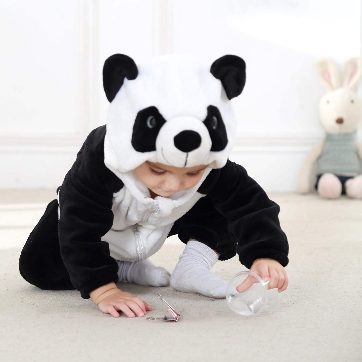 Detalle 1 de Baby hooded romper flannel 3-36 months