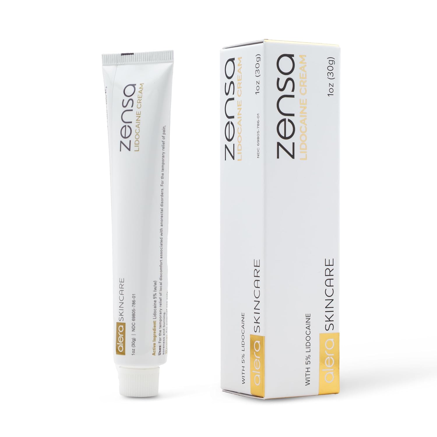 Detalle de Zensa ZENSA-1PK 5% Lidocaine Numbing Cream, 30g Water-Based Formula
