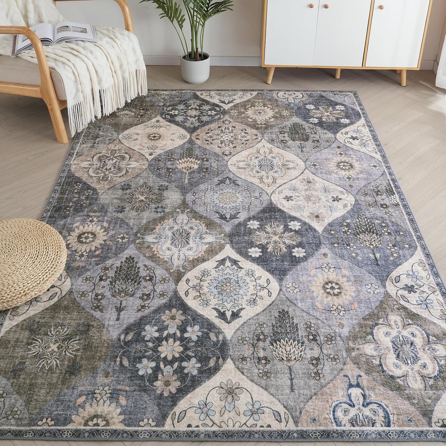 Thumbnail 6 de Xfrog Blumen Boho Teppich 160 x 230 cm đĄ