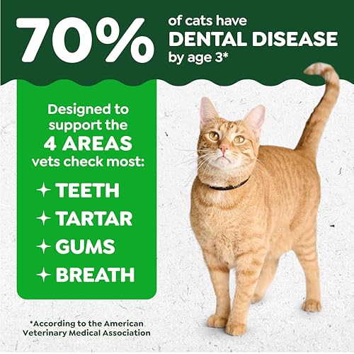 Detalle 2 de Greenies Feline Natural Dental Cat Treats, Roasted Chicken Flavor, 9.75 oz