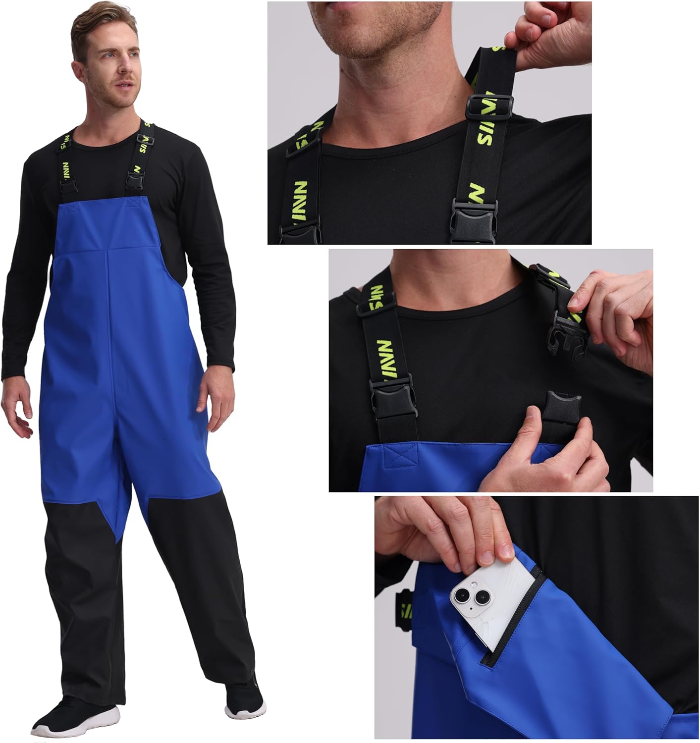 Thumbnail 5 de Men’s PRO Workwear 3-Piece Waterproof Rain Jacket & Bib Pants Set – PU waterproof foul weather suit