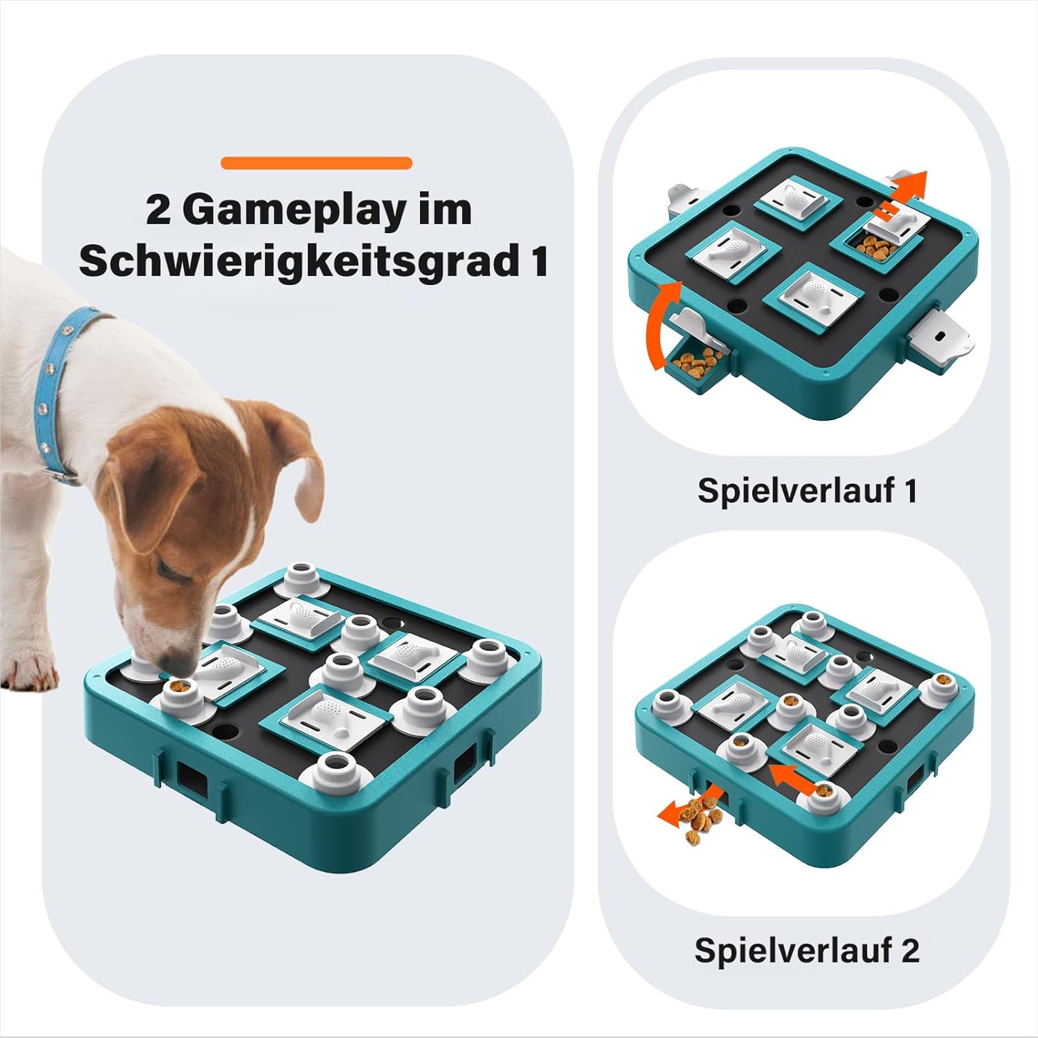 Thumbnail 3 de Dufuso Hundespielzeug Intelligenz – Intelligenzspielzeug mit 3 Schwierigkeitsgraden (blau/weiß)