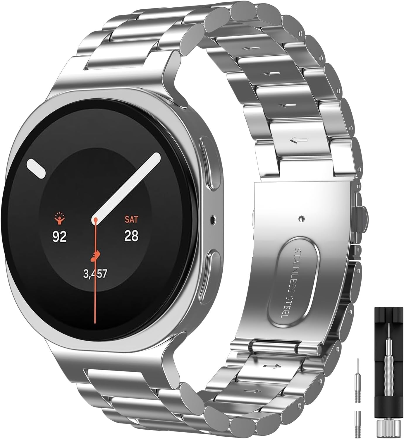Detalle de TiMOVO Stainless Steel Watch Band for Galaxy Watch 9/8 and Watch 8 Classic