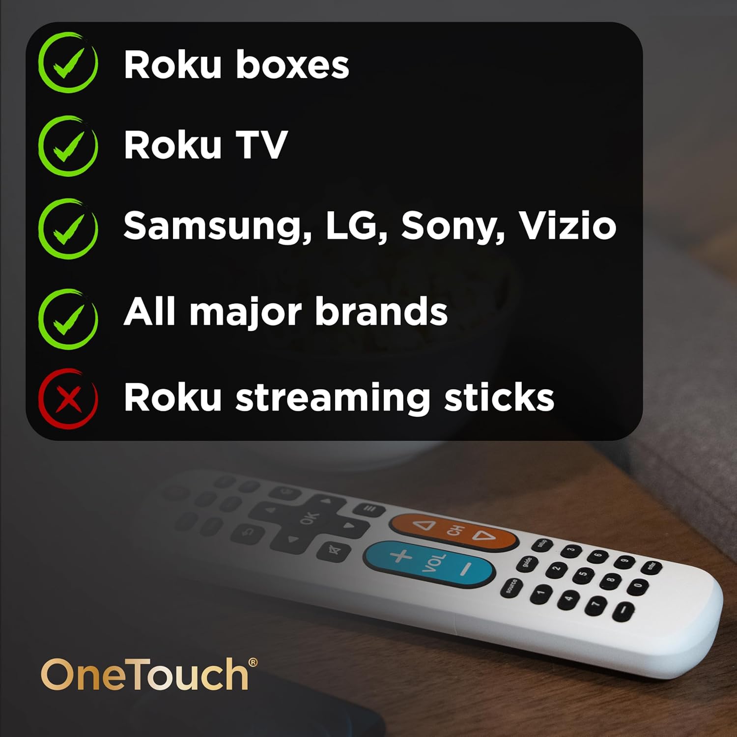 Thumbnail 6 de UltraPro BigEZ OneTouch Big Button Universal TV Remote (85053) – Backlit, Easy Setup, for Seniors