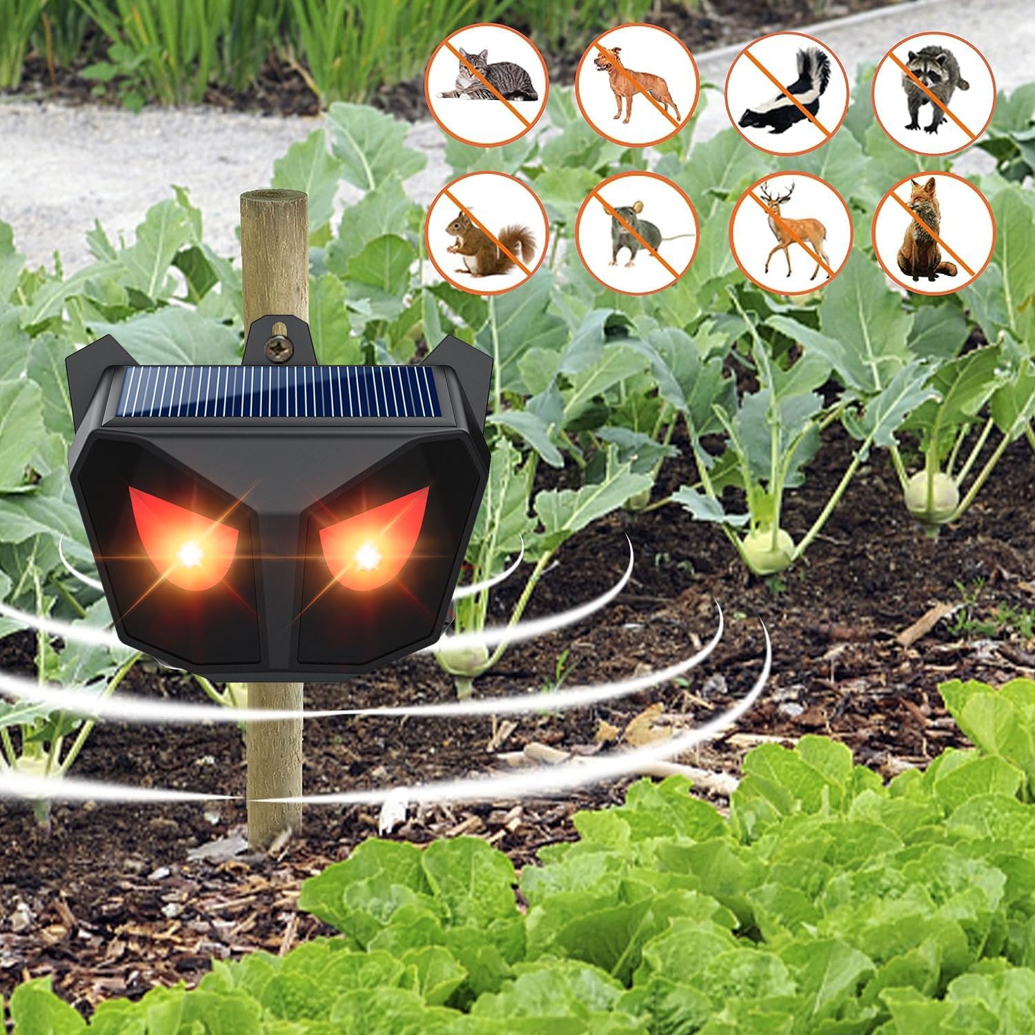 Detalle de WUGEIN Ahuyentador solar de animales 2 unidades