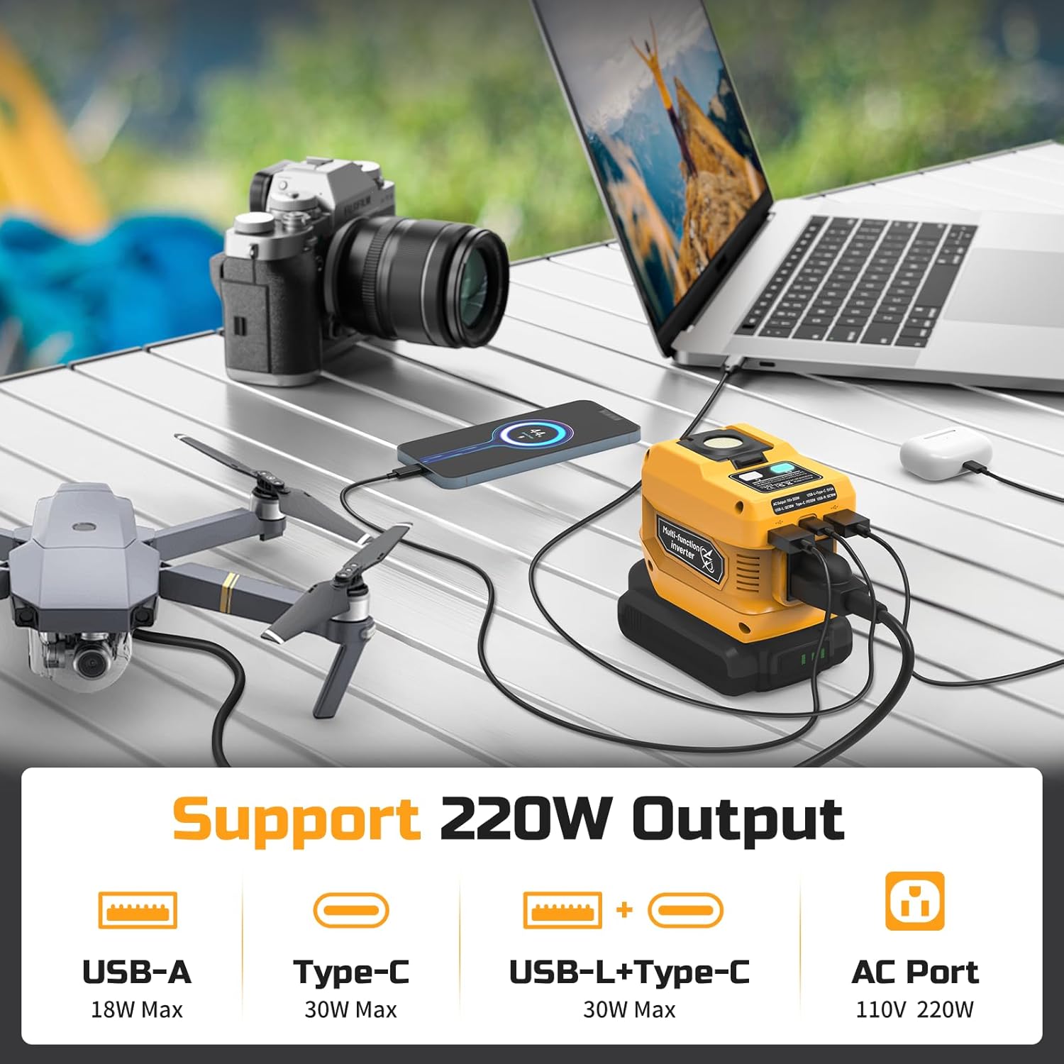 Thumbnail 5 de Dewalt 20V 220W Power Inverter