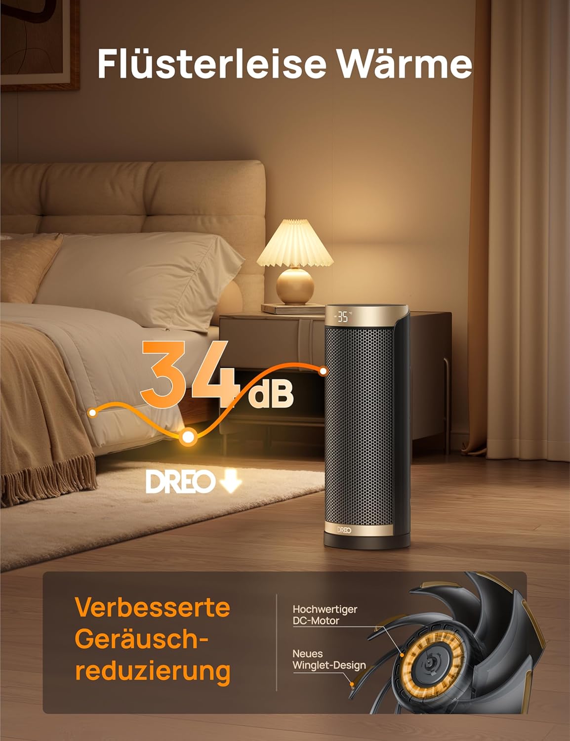Thumbnail 6 de Dreo Heizlüfter Solaris Slim H3 40 dB